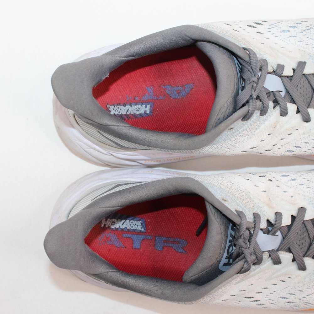 Hoka Clifton 8 White Grey Yellow Mens Road Running Shoes 119393 Size 11.5D #142 - Picture 10 of 14